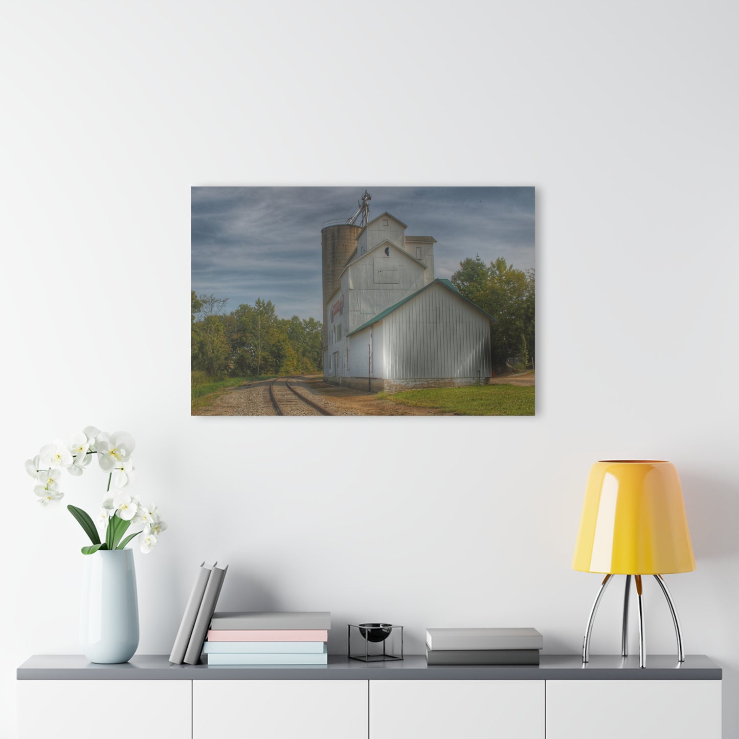 U R There Photography Aside the Tracks in Mayville Rustic Farmhouse Acrylic Wall Print