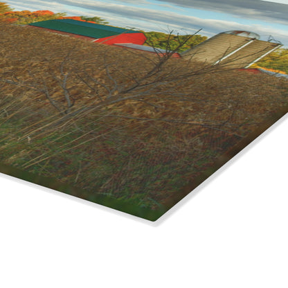 U R There Photography Beyond the Harvest Corn II Rustic Farmhouse Tempered-Glass Cutting Board