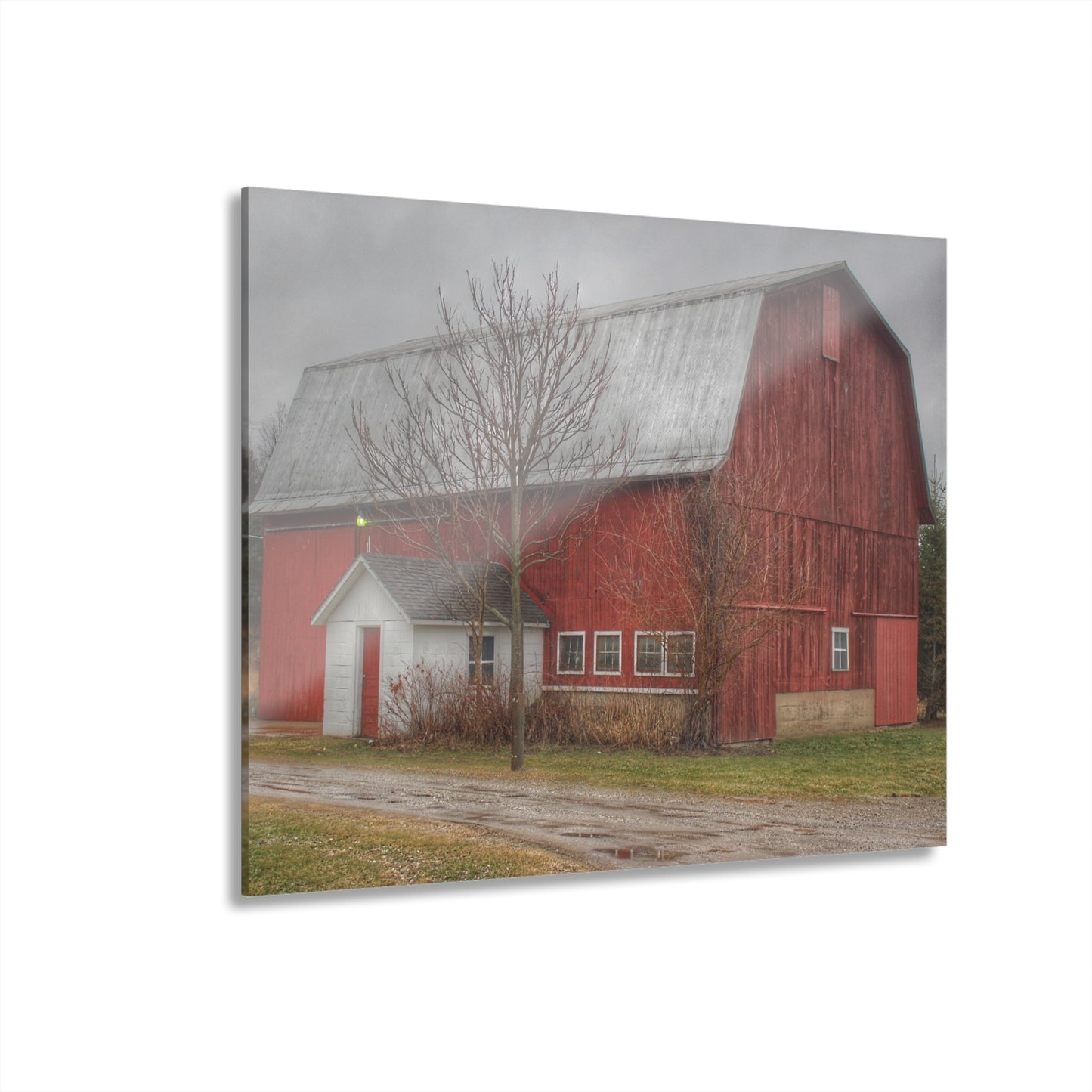 U R There Photography Bray Road Red II Rustic Farmhouse Acrylic Wall Print