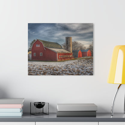 U R There Photography Mitchell Lake Road Red Rustic Farmhouse Acrylic Wall Print