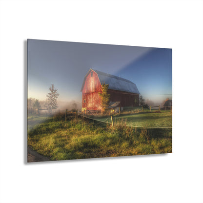 U R There Photography Columbiaville Red I Rustic Farmhouse Acrylic Wall Print