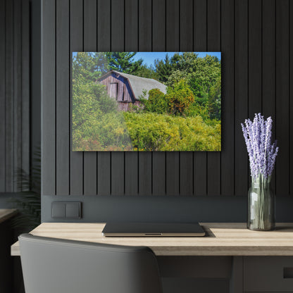 U R There Photography Saginaw Road Hidden Grey Rustic Farmhouse Acrylic Wall Print