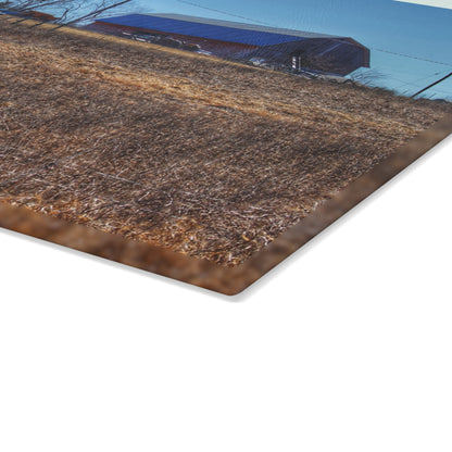 U R There Photography Marathon Haybarn on the Hill I Rustic Farmhouse Tempered-Glass Cutting Board