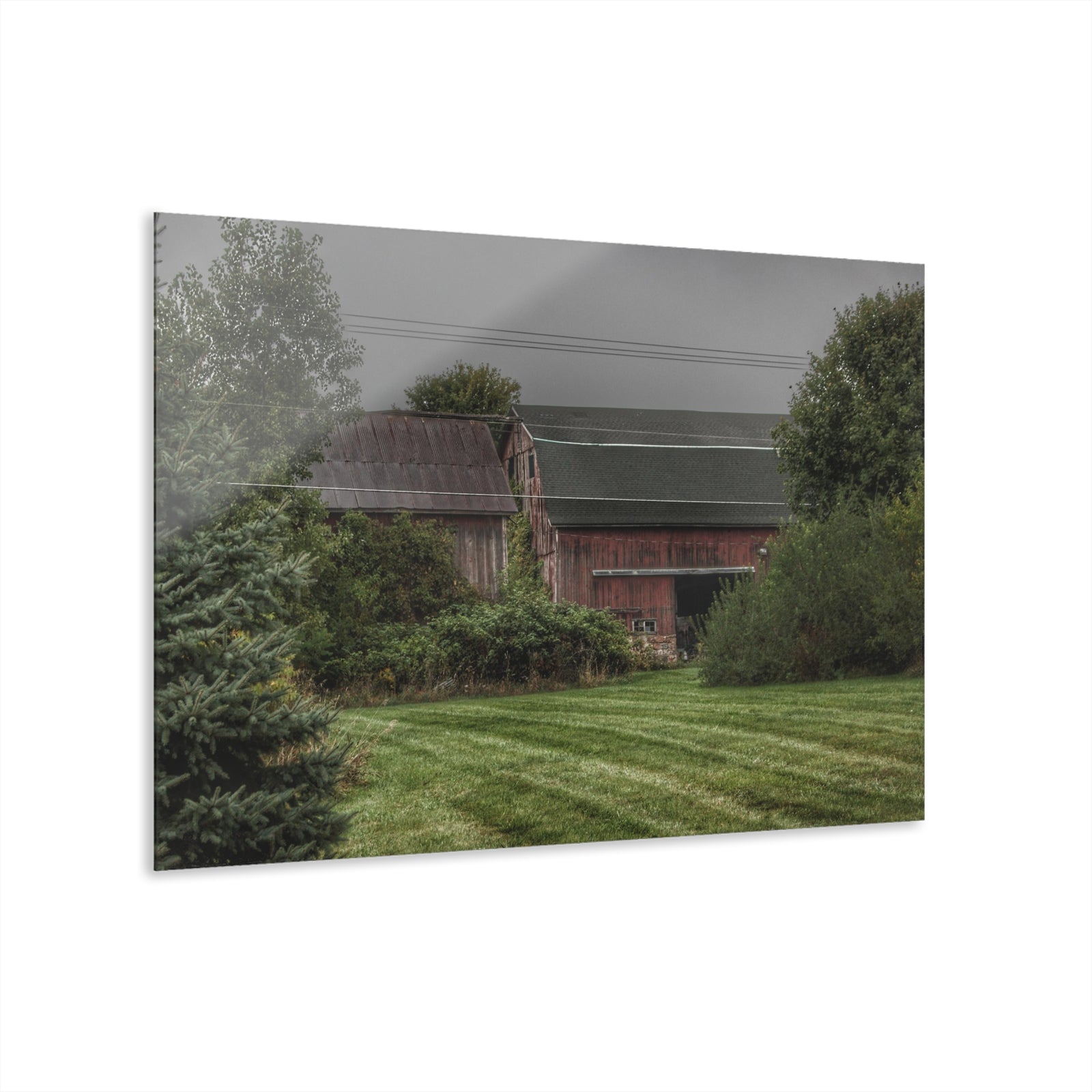 Bowers Road Grey Duo II Rustic Farmhouse Acrylic Wall Print