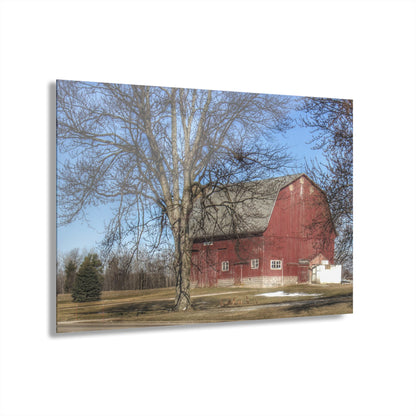 U R There Photography Dixon Road Red Rustic Farmhouse Acrylic Wall Print