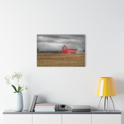 U R There Photography Barnes Road Quilted Red Rustic Farmhouse Acrylic Wall Print