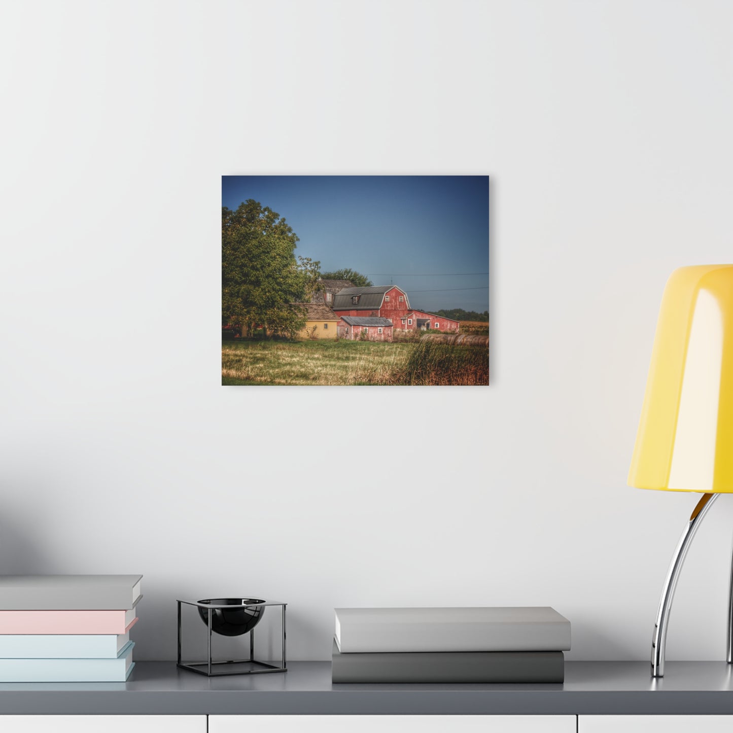 U R There Photography Rochester Road Red I Rustic Farmhouse Acrylic Wall Print