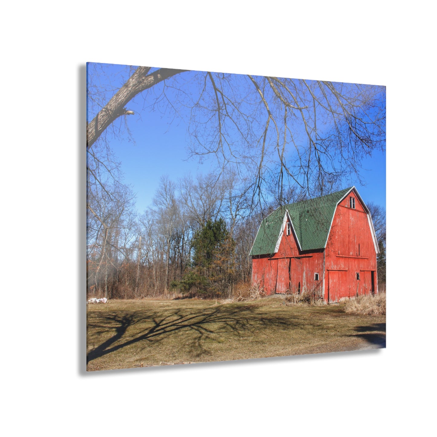 U R There Photography Hickory Ridge Red I Rustic Farmhouse Acrylic Wall Print