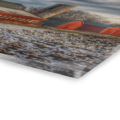 U R There Photography Mitchell Lake Road Red Rustic Farmhouse Acrylic Wall Print