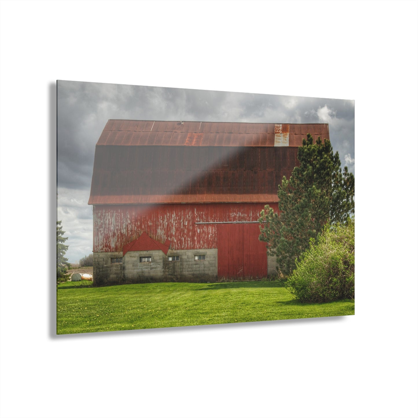 Barn Boutique Modern Farmhouse Acrylic Wall Print| Big Rusted Red I