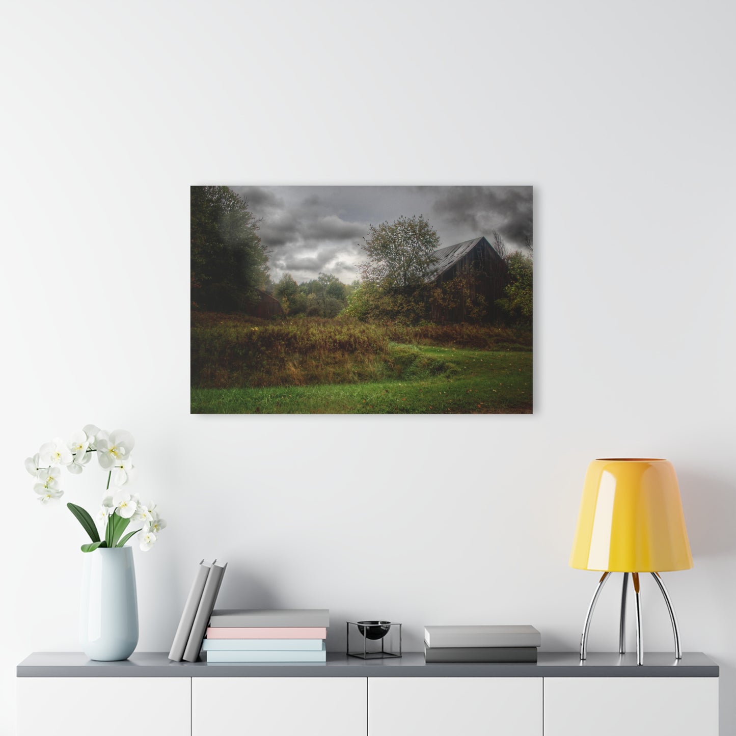 U R There Photography Day of Grey Rustic Farmhouse Acrylic Wall Print