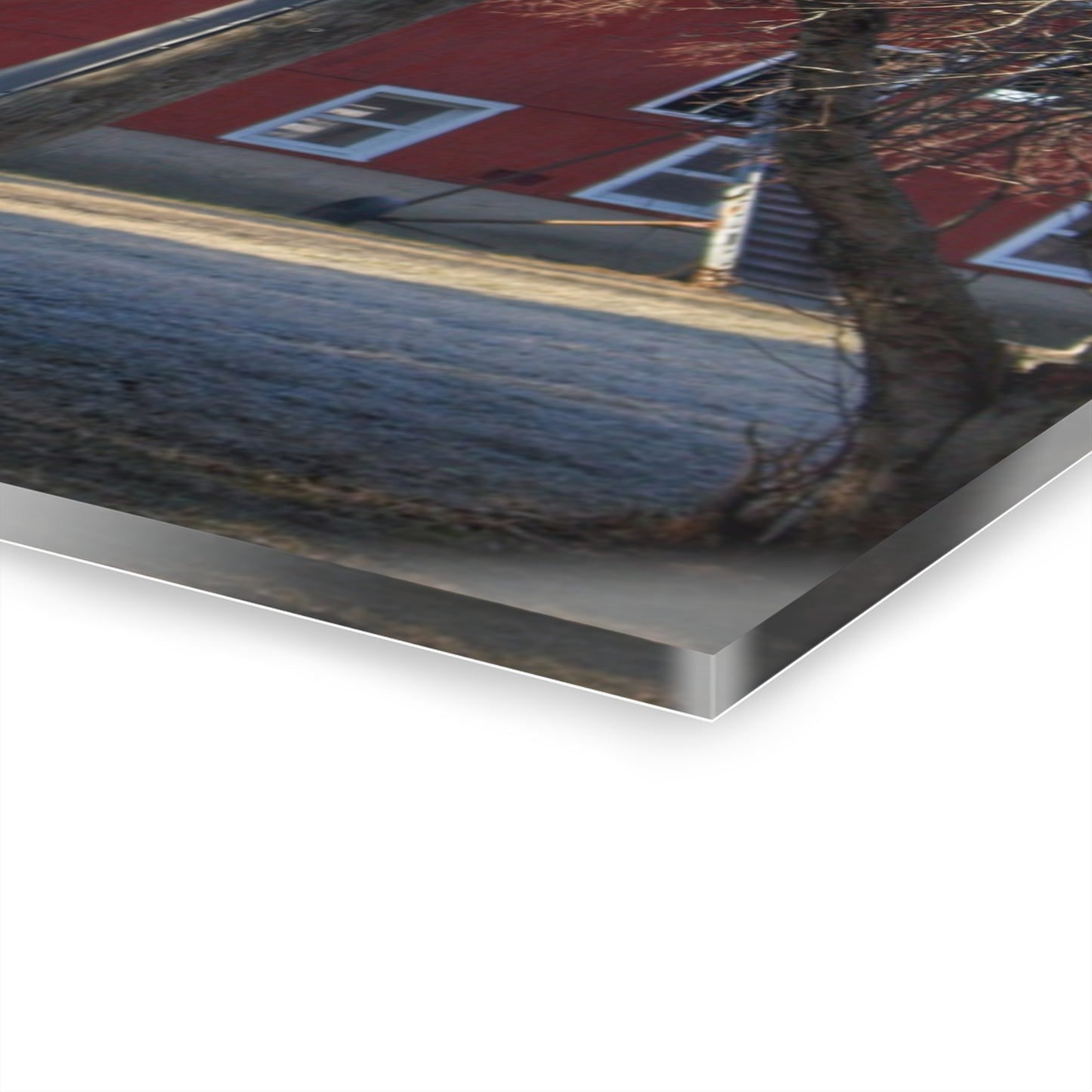 U R There Photography Newark Hidden Red Rustic Farmhouse Acrylic Wall Print