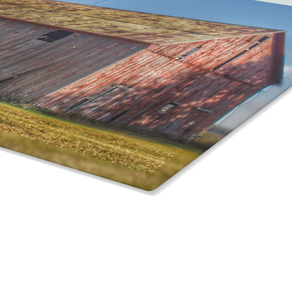 U R There Photography Fargo Road Saltbox Rustic Farmhouse Tempered-Glass Cutting Board