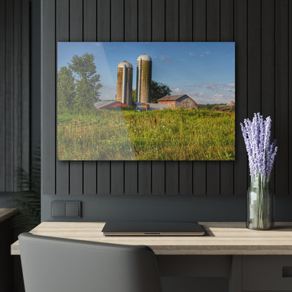 U R There Photography Morrish Road Silos II Rustic Farmhouse Acrylic Wall Print