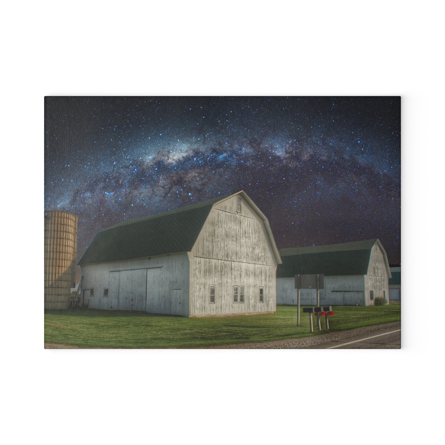 U R There Photography Under the Milky Way Rustic Farmhouse Tempered-Glass Cutting Board