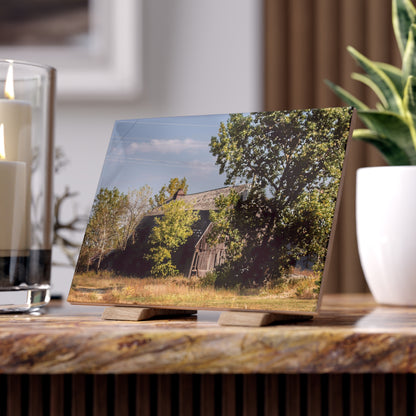 U R There Photography Barnes Road Grey Rustic Farmhouse Decorative Ceramic Tile