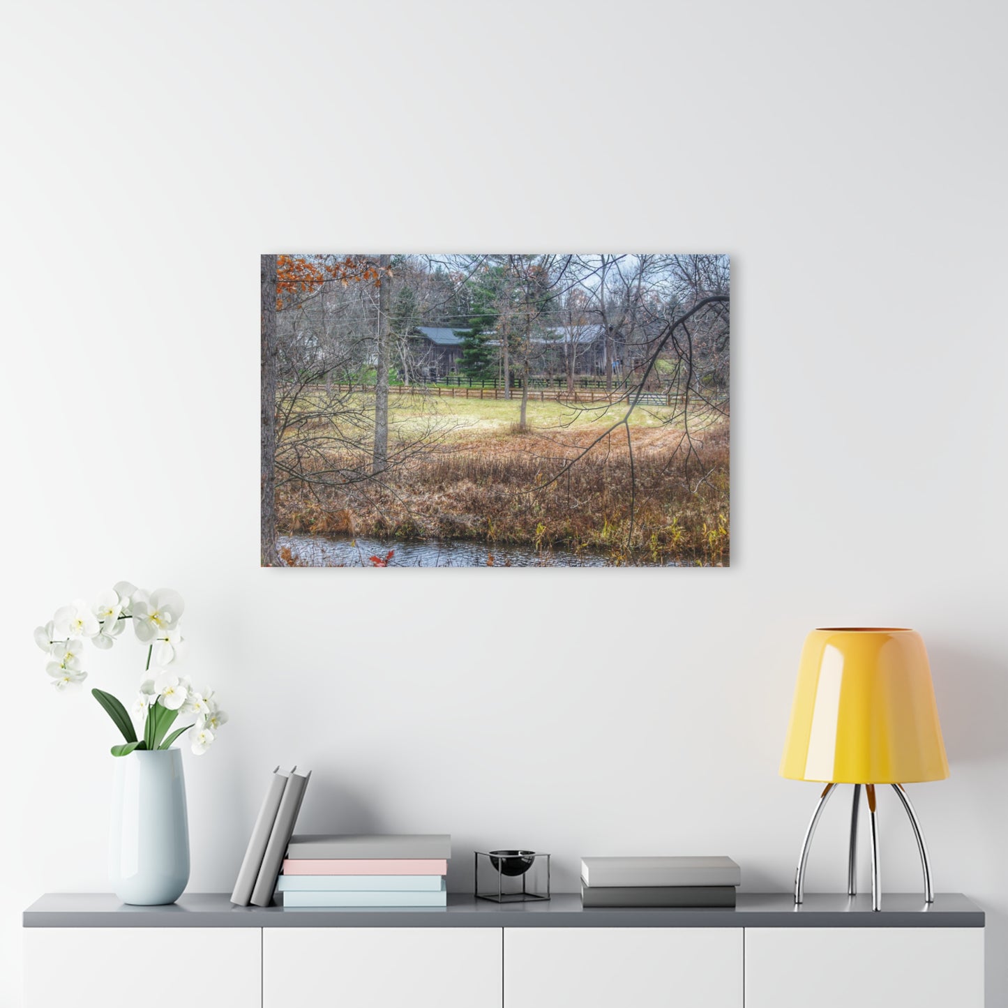 U R There Photography Brewer Road Hidden Grey Rustic Farmhouse Acrylic Wall Print
