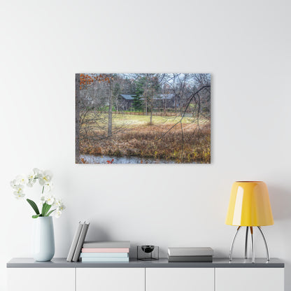 U R There Photography Brewer Road Hidden Grey Rustic Farmhouse Acrylic Wall Print