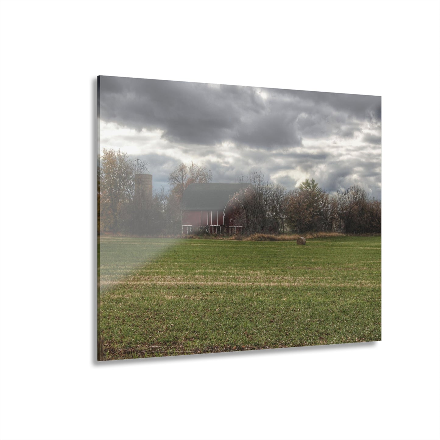U R There Photography Booth Road Hidden Red II Rustic Farmhouse Acrylic Wall Print