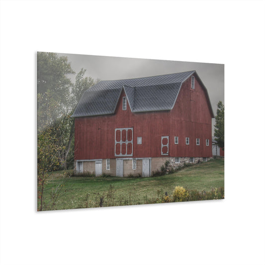 U R There Photography Vassar Road Red I Rustic Farmhouse Acrylic Wall Print