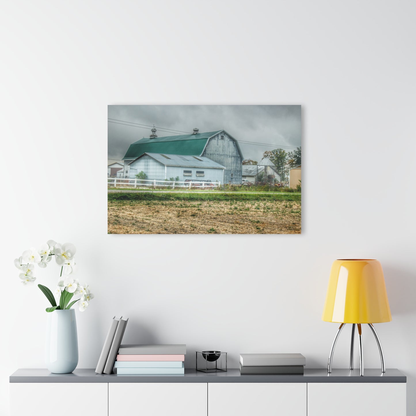 U R There Photography Richville Road Grey II Rustic Farmhouse Acrylic Wall Print