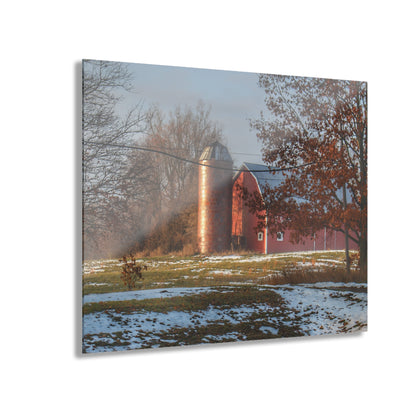 U R There Photography Vienna Road Red Rustic Farmhouse Acrylic Wall Print