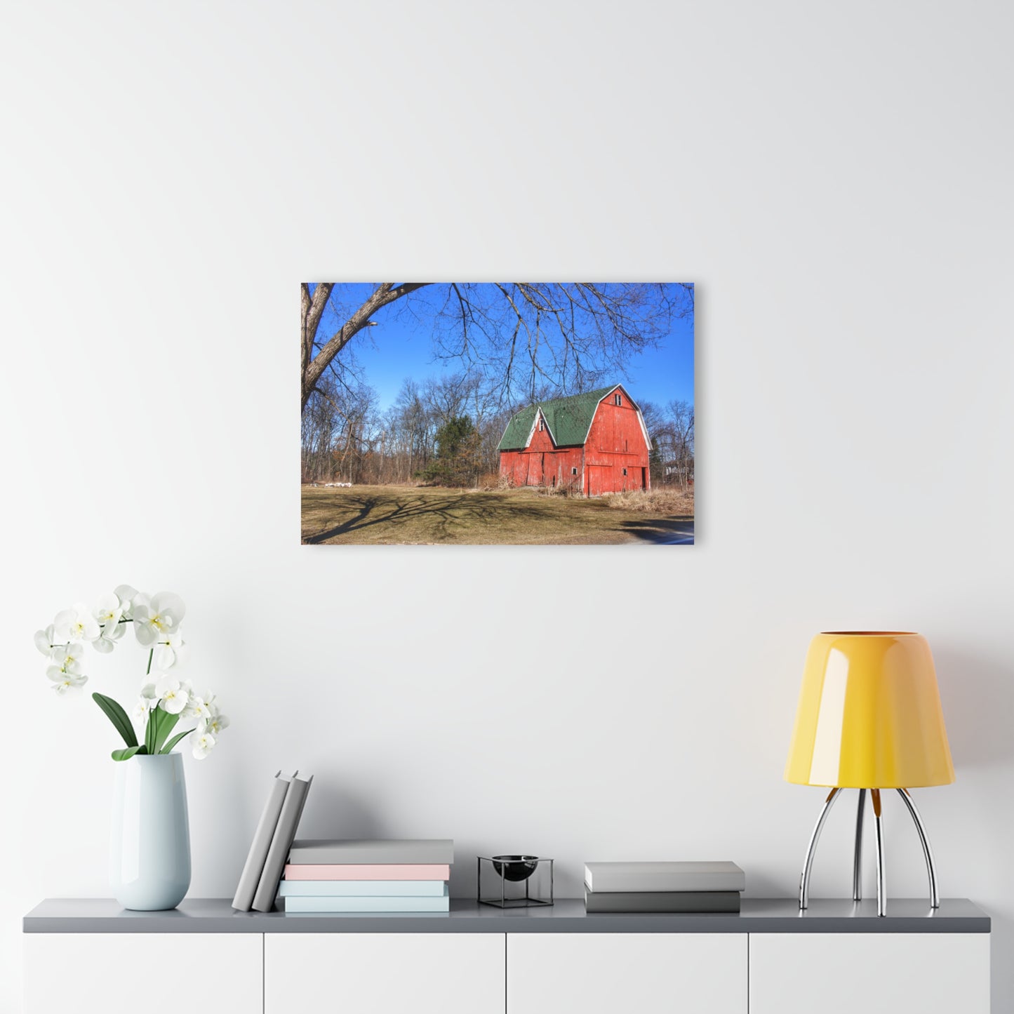 U R There Photography Hickory Ridge Red I Rustic Farmhouse Acrylic Wall Print