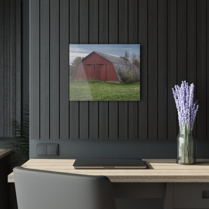 U R There Photography Piersonville Road Red Quonset Rustic Farmhouse Acrylic Wall Print
