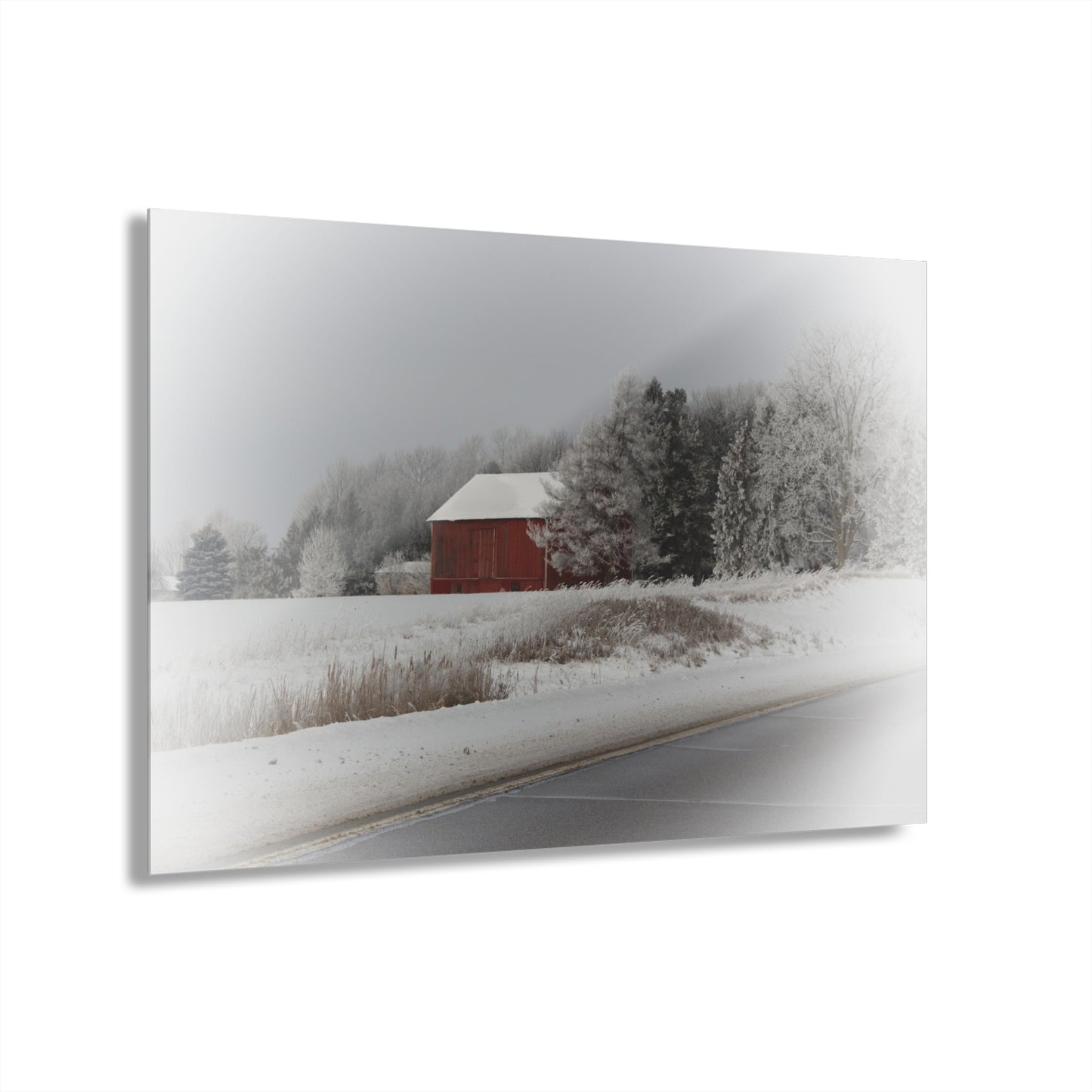 U R There Photography Farm on the Curve Rustic Farmhouse Acrylic Wall Print