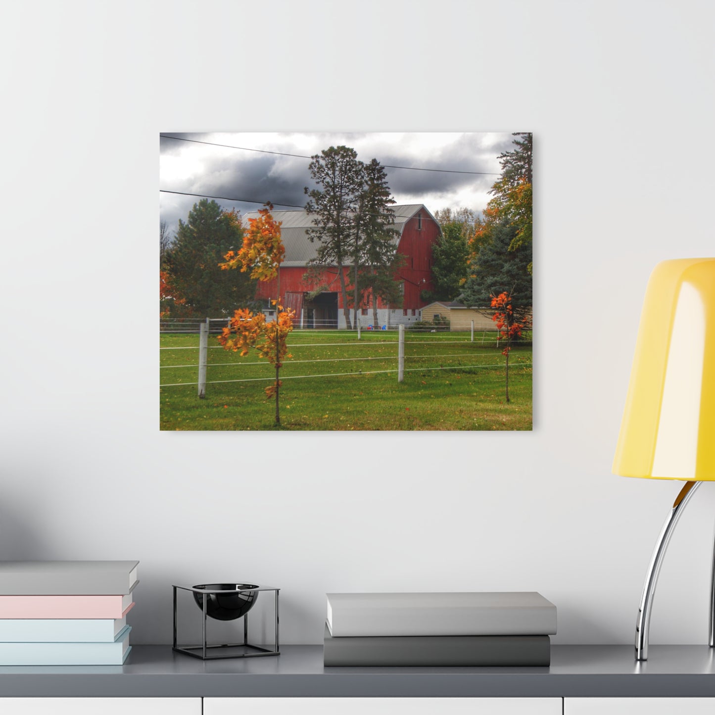 U R There Photography Farnsworth Road Red I Rustic Farmhouse Acrylic Wall Print