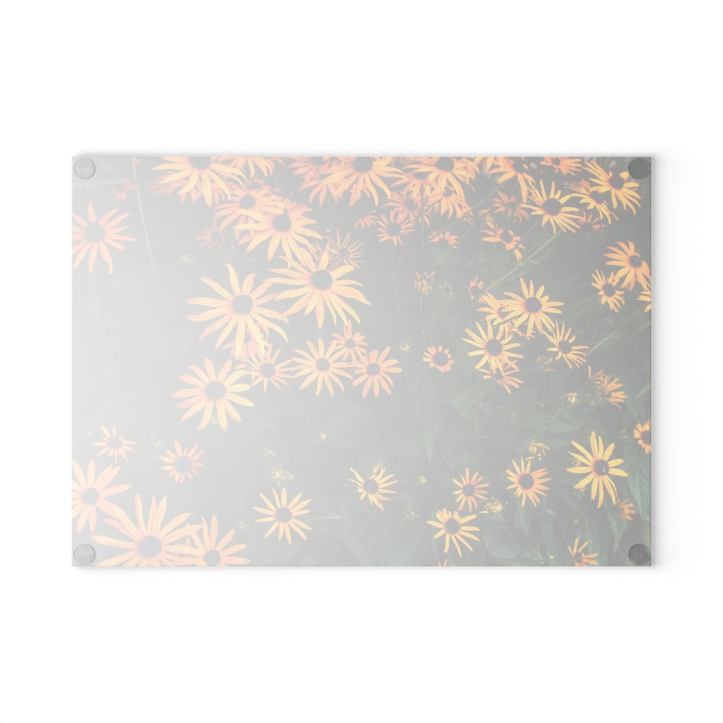 U R There Photography Black-Eyed Susan Rustic Farmhouse Tempered-Glass Cutting Board