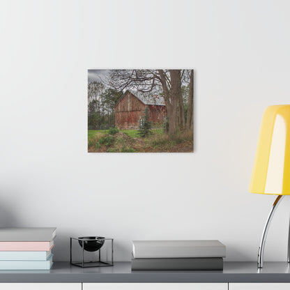 U R There Photography Big Fish Lake Road Red Rustic Farmhouse Acrylic Wall Print