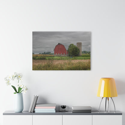 U R There Photography Clifford Road Red and Silo II Rustic Farmhouse Acrylic Wall Print