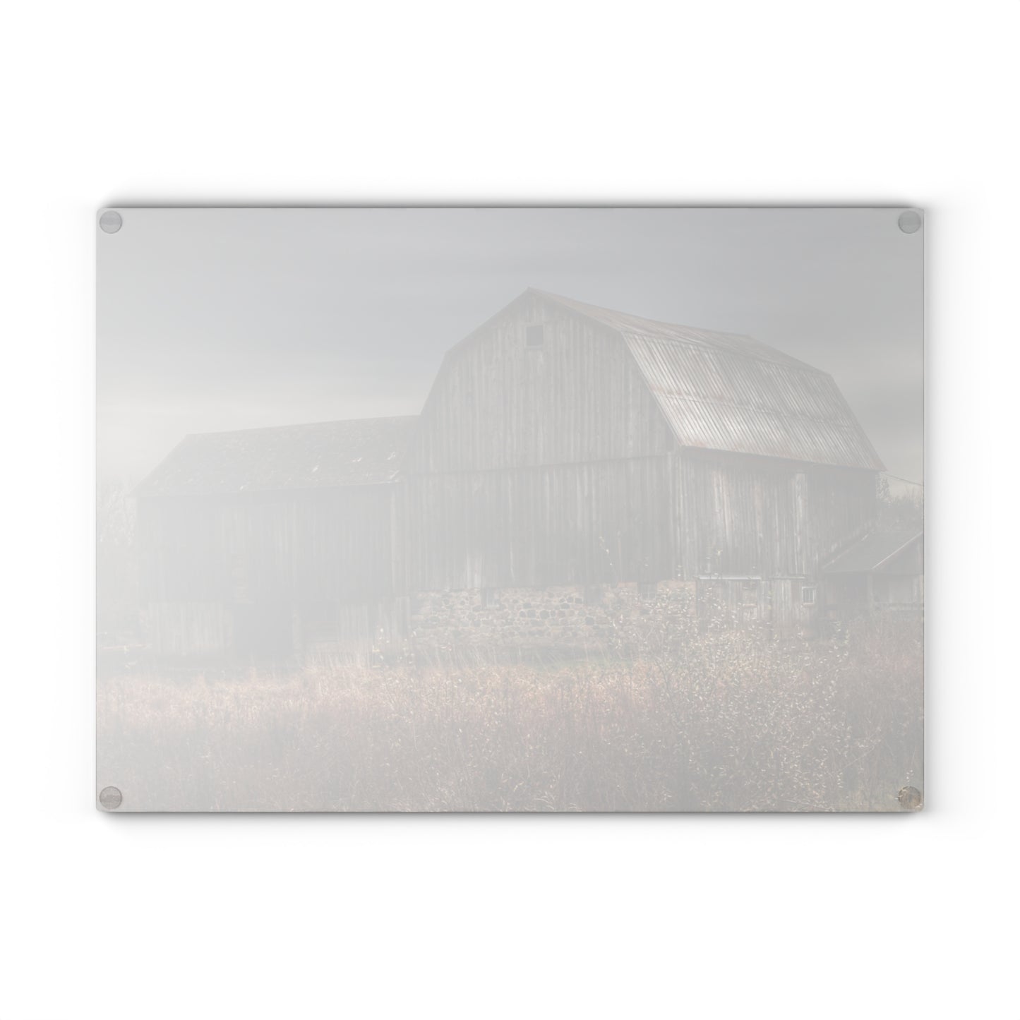 U R There Photography Majestic Grey Rustic Farmhouse Tempered-Glass Cutting Board