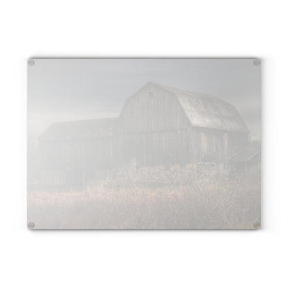 U R There Photography Majestic Grey Rustic Farmhouse Tempered-Glass Cutting Board