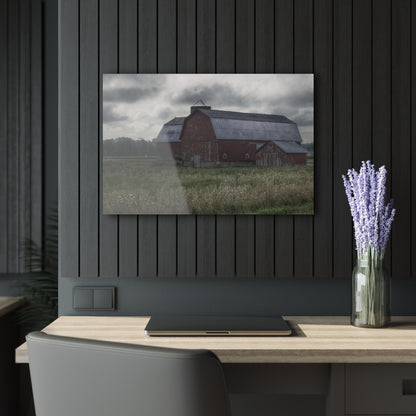 U R There Photography Glover Road Reds Rustic Farmhouse Acrylic Wall Print