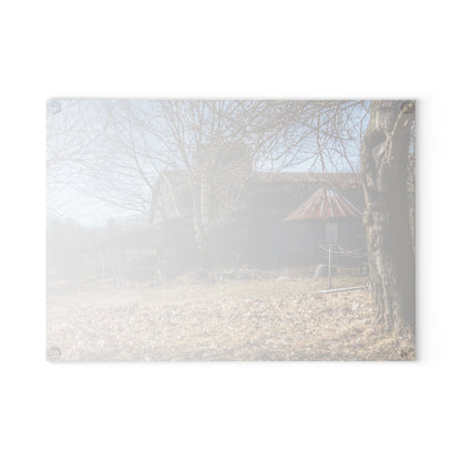 U R There Photography Hagerman Hidden Rustic Farmhouse Tempered-Glass Cutting Board