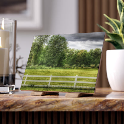 U R There Photography Beyond the White Fence Rustic Farmhouse Decorative Ceramic Tile