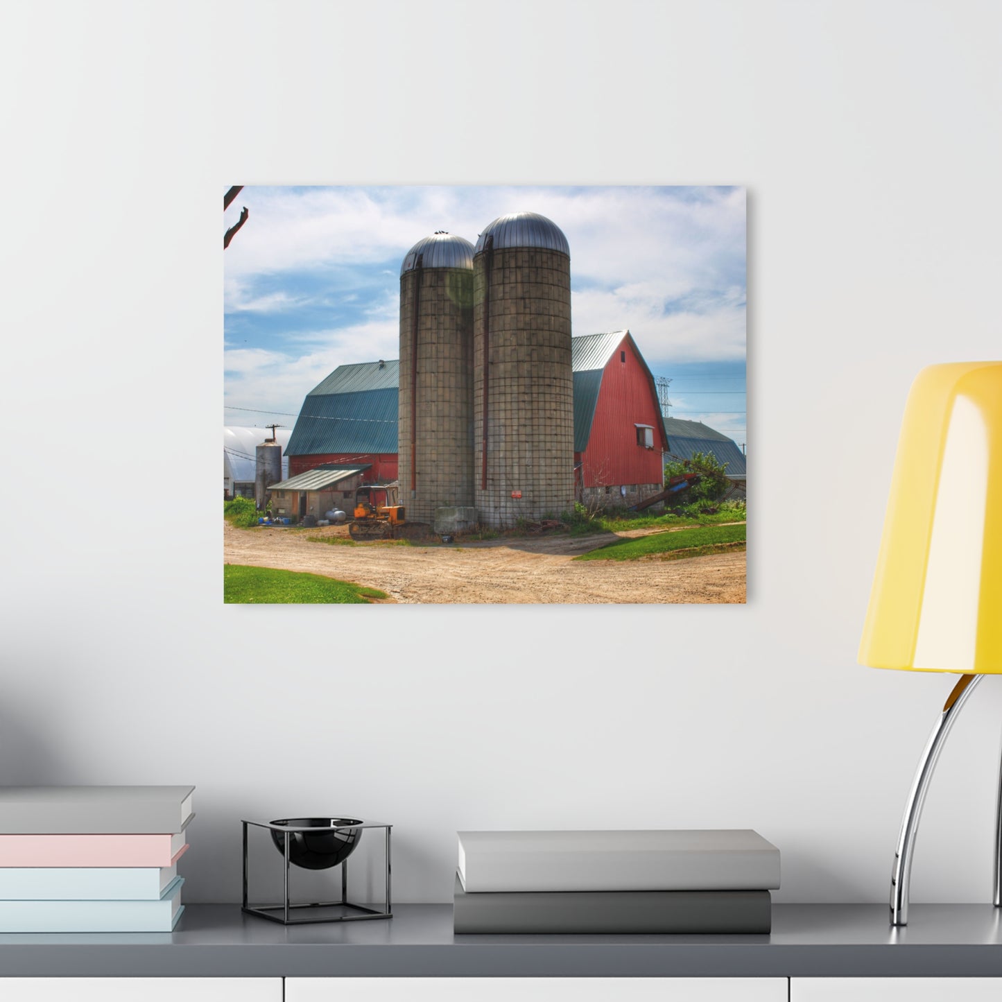 U R There Photography South Washburn Red Rustic Farmhouse Acrylic Wall Print