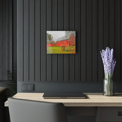 U R There Photography Cramton Road Reds I Rustic Farmhouse Acrylic Wall Print