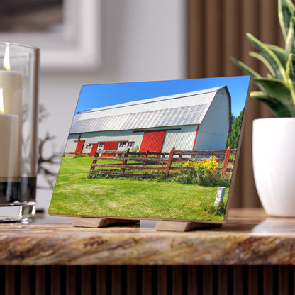 U R There Photography Bishop Road Beyond the Fence Rustic Farmhouse Decorative Ceramic Tile