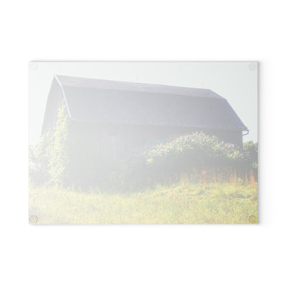 U R There Photography North Lake Pleasant Road Old Grey Rustic Farmhouse Tempered-Glass Cutting Board