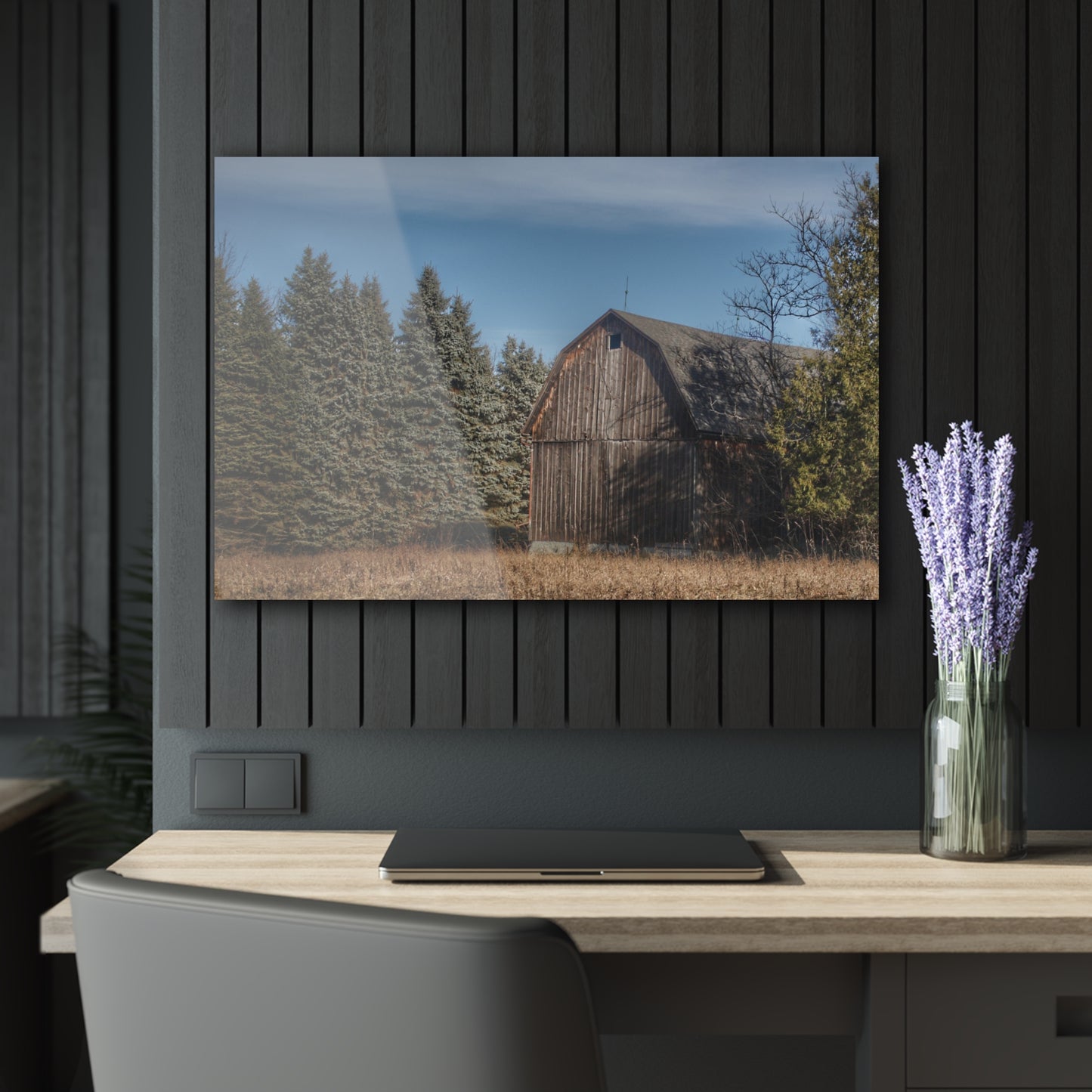 U R There Photography Washburn Old Grey Rustic Farmhouse Acrylic Wall Print