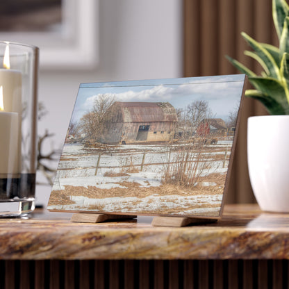 Babcock Road Red Rustic Farmhouse Decorative Ceramic Tile 6" × 8" Matte