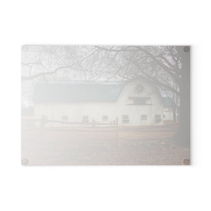 U R There Photography Wilder Road White Rustic Farmhouse Tempered-Glass Cutting Board
