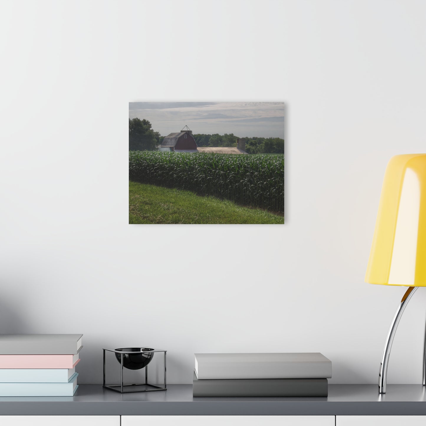 U R There Photography Above the Corn on Piersonville Road II Rustic Farmhouse Acrylic Wall Print