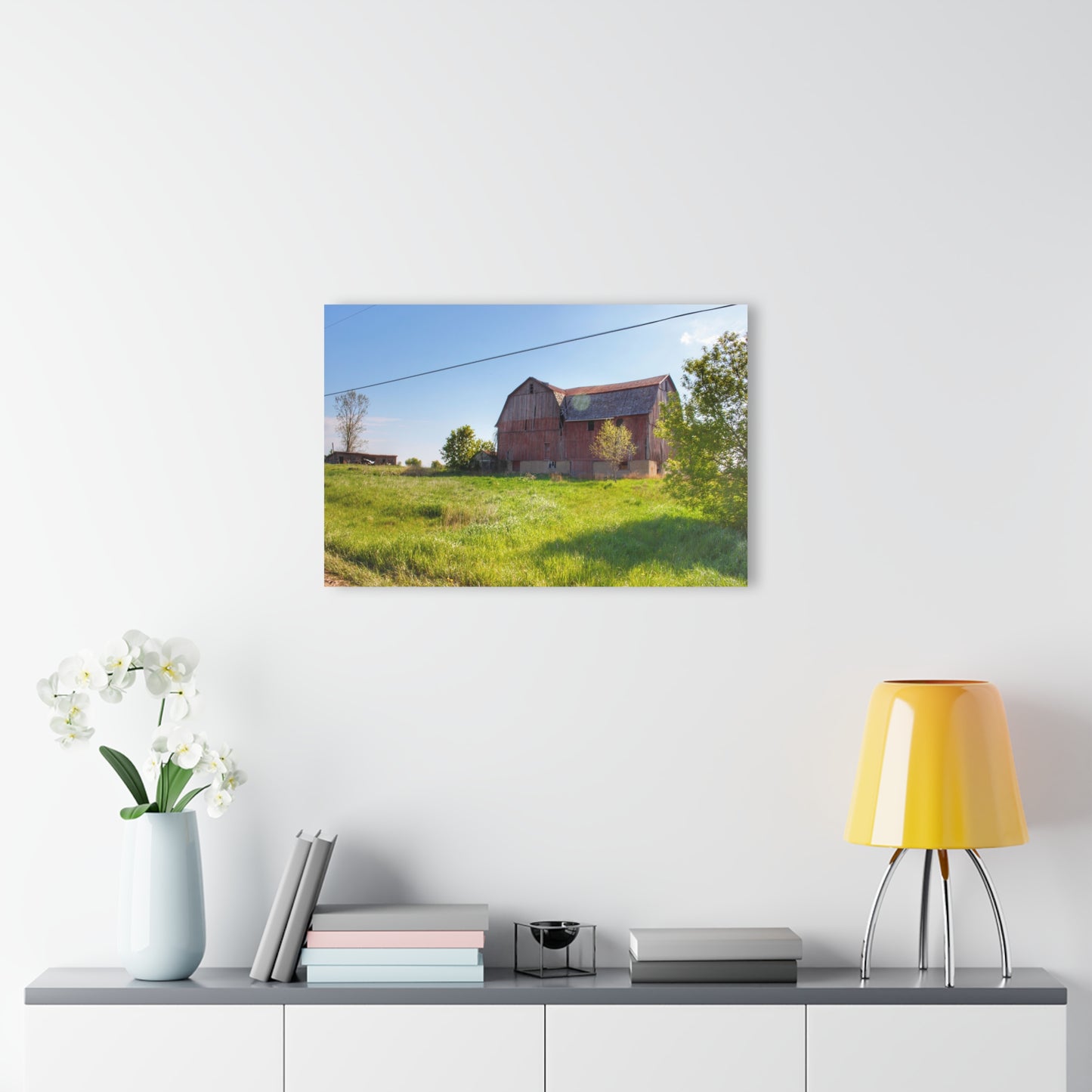 U R There Photography Leslie Road Red I Rustic Farmhouse Acrylic Wall Print