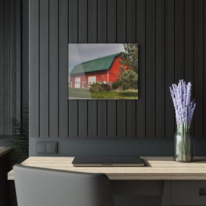 U R There Photography McAlpine Hidden Red Rustic Farmhouse Acrylic Wall Print