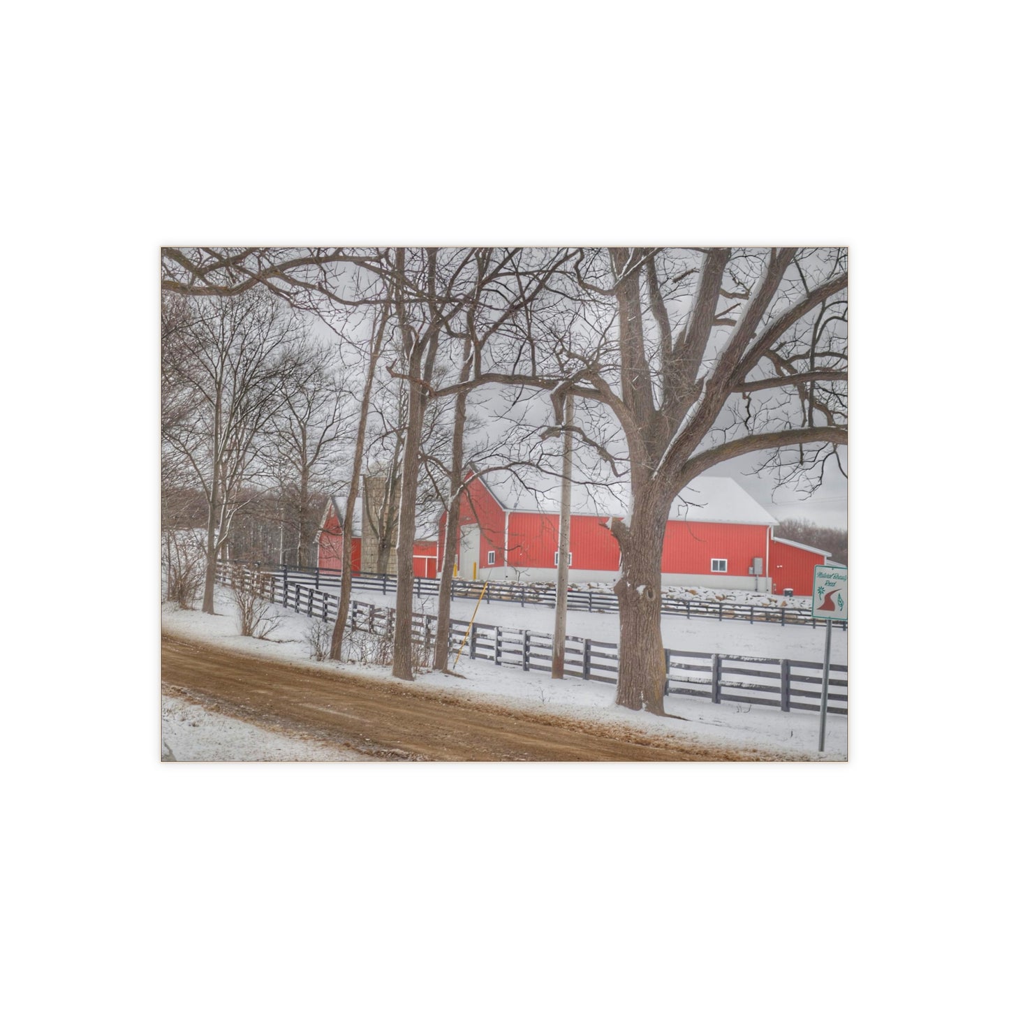U R There Photography Barns of Barber Road I Rustic Farmhouse Decorative Ceramic Tile