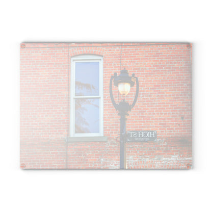 U R There Photography High Street Rustic Farmhouse Tempered-Glass Cutting Board